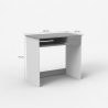 Escritorio compacto de 80 cm para despacho y teletrabajo color blanco y madera Madrid Rebajas