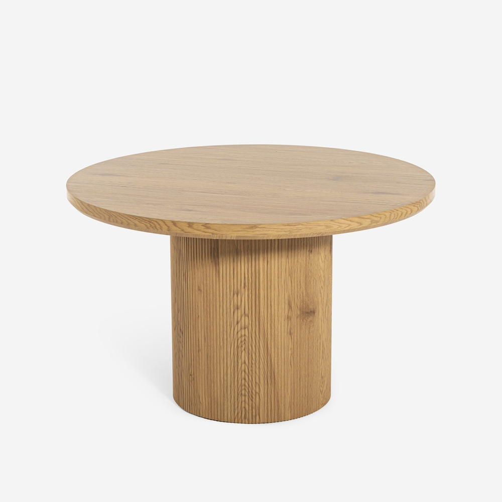 Mesa de comedor y cocina redonda de 120cm de madera con base-columna Bering Promoción Mesa de comedor y cocina redonda de 120cm de madera con base-columna Bering Promoción