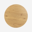 Mesa de comedor y cocina redonda de 120cm de madera con base-columna Bering Rebajas