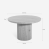 Mesa de comedor y cocina redonda de 120cm de madera con base-columna Bering Descueto