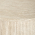 Mesa de comedor redonda 120cm moderna de madera efecto piedra Kara Oferta