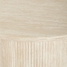 Mesa de comedor redonda 120cm moderna de madera efecto piedra Kara Oferta