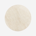 Mesa de comedor redonda 120cm moderna de madera efecto piedra Kara Rebajas