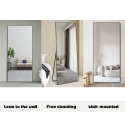 Espejo grande 180x80cm vertical de pie o de pared negro moderno Hamstur-B Rebajas