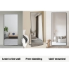 Espejo grande 180x80cm vertical de pie o de pared negro moderno Hamstur-B Rebajas