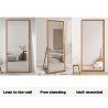 Espejo vertical dorado 180x80cm de pared con soporte de suelo Rektor Descueto