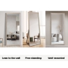 Espejo de pie o de pared decorativo 180x80cm con marco clásico Vestur-C Descueto