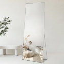 Espejo grande de 180x80cm para apoyar en suelo o colgar en pared plateado Hamstur-S Oferta