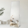 Espejo grande de 180x80cm para apoyar en suelo o colgar en pared plateado Hamstur-S Oferta