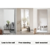 Espejo grande de 180x80cm para apoyar en suelo o colgar en pared plateado Hamstur-S Descueto