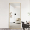 Espejo de diseño para suelo o pared dorado de 180 cm vertical Arsen-G Rebajas