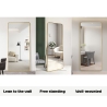Espejo de diseño para suelo o pared dorado de 180 cm vertical Arsen-G Descueto
