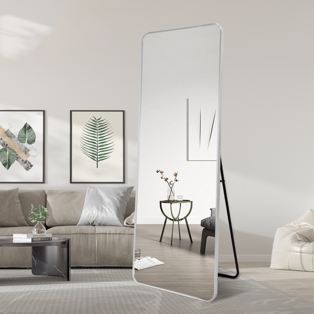 Espejo de pared o con soporte de suelo plateado de 180x80cm Arsen-S Promoción Espejo de pared o con soporte de suelo plateado de 180x80cm Arsen-S Promoción