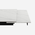 Mesa extensible efecto mármol 160-240x90cm comedor y cocina diseño moderno Quito Coste