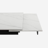 Mesa extensible efecto mármol 160-240x90cm comedor y cocina diseño moderno Quito Coste