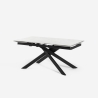 Mesa extensible efecto mármol 160-240x90cm comedor y cocina diseño moderno Quito Modelo
