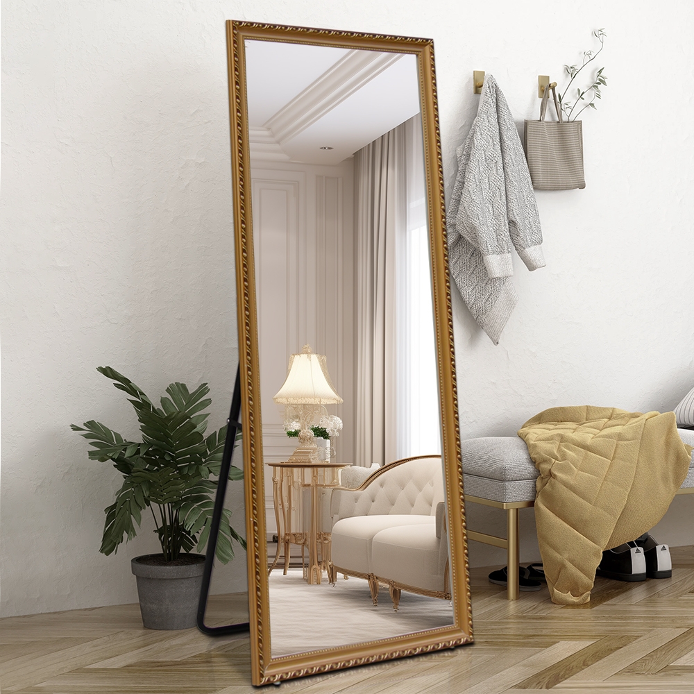 Espejo de pared o de suelo 180x80cm clásico dorado Vestur-G Promoción Espejo de pared o de suelo 180x80cm clásico dorado Vestur-G Promoción