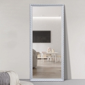 Espejo de suelo o pared 180x80cm con marco clásico plateado Vestur-S Rebajas
