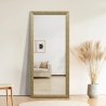Espejo vertical 180x80cm de pared o suelo efecto madera Kommi Rebajas