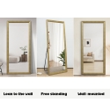 Espejo vertical 180x80cm de pared o suelo efecto madera Kommi Descueto