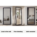 Espejo con marco negro 180x80cm de pared o suelo Aprikosa Catálogo