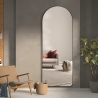 Espejo de pared con marco negro 170x65cm diseño moderno Selur Rebajas