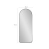 Espejo de pared con marco negro 170x65cm diseño moderno Selur Stock