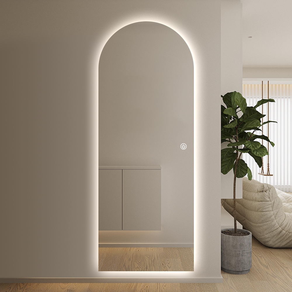 Espejo de pared moderno retroiluminado 170x65cm con luz led Stjarna Promoción Espejo de pared moderno retroiluminado 170x65cm con luz led Stjarna Promoción