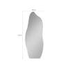 Espejo de pared retroiluminado diseño moderno irregular 170x65cm Kerti Stock