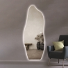 Espejo de pared retroiluminado diseño moderno irregular 170x65cm Kerti Rebajas