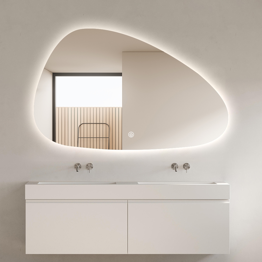 Espejo de baño antivaho de diseño moderno y retroiluminado Humar Promoción Espejo de baño antivaho de diseño moderno y retroiluminado Humar Promoción
