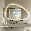 Espejo de baño antivaho de diseño moderno y retroiluminado Humar Descueto