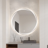 Espejo de baño redondo retroiluminado de 60 cm antivaho Veski L Rebajas
