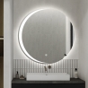 Espejo para baño redondo de 70 cm antivaho y retroiluminado Skeri XL Descueto