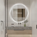 Espejo redondo de 70 cm para baño con retroiluminación y antivaho Veski XL Descueto