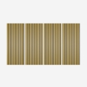 4 paneles decorativos de pared de madera efecto dorado 120x60cm Tabb-GO Promoción