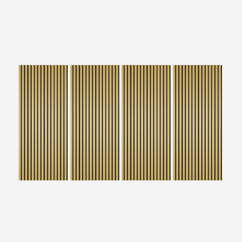 4 paneles decorativos de pared de madera efecto dorado 120x60cm Tabb-GO Promoción