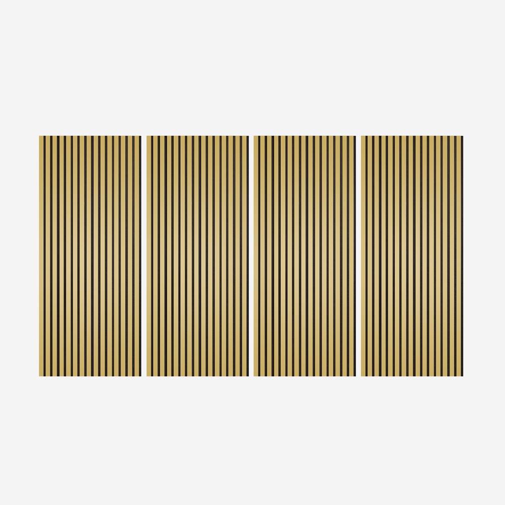 4 paneles decorativos de pared de madera efecto dorado 120x60cm Tabb-GO Promoción 4 paneles decorativos de pared de madera efecto dorado 120x60cm Tabb-GO Promoción