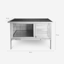 Conejera caseta corral de exterior y de madera para conejos Carrot Descueto