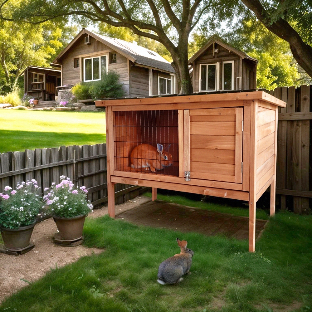 Conejera caseta corral de exterior y de madera para conejos Carrot Promoción Conejera caseta corral de exterior y de madera para conejos Carrot Promoción