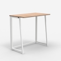 Escritorio plegable compacto blanco y de madera 80x45x75 Wolly W Venta
