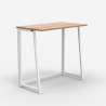 Escritorio plegable compacto blanco y de madera 80x45x75 Wolly W Venta