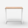 Escritorio plegable compacto blanco y de madera 80x45x75 Wolly W Oferta