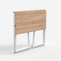 Escritorio plegable compacto blanco y de madera 80x45x75 Wolly W Rebajas