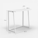 Escritorio plegable compacto 80x45x75 blanco para despacho Wolly B Descueto