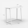 Escritorio plegable compacto 80x45x75 blanco para despacho Wolly B Descueto