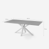 Mesa de comedor de madera 200x100 cm con patas cruzadas color blanco Moyo Rebajas