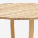 Mesa redonda de cocina y salón de madera con diseño moderno 12 0cm Zira Oferta