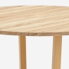 Mesa redonda de cocina y salón de madera con diseño moderno 12 0cm Zira Oferta