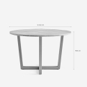 Mesa redonda de cocina y salón de madera con diseño moderno 12 0cm Zira Rebajas